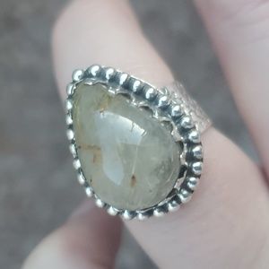 New Golden Rutile Silver Ring.